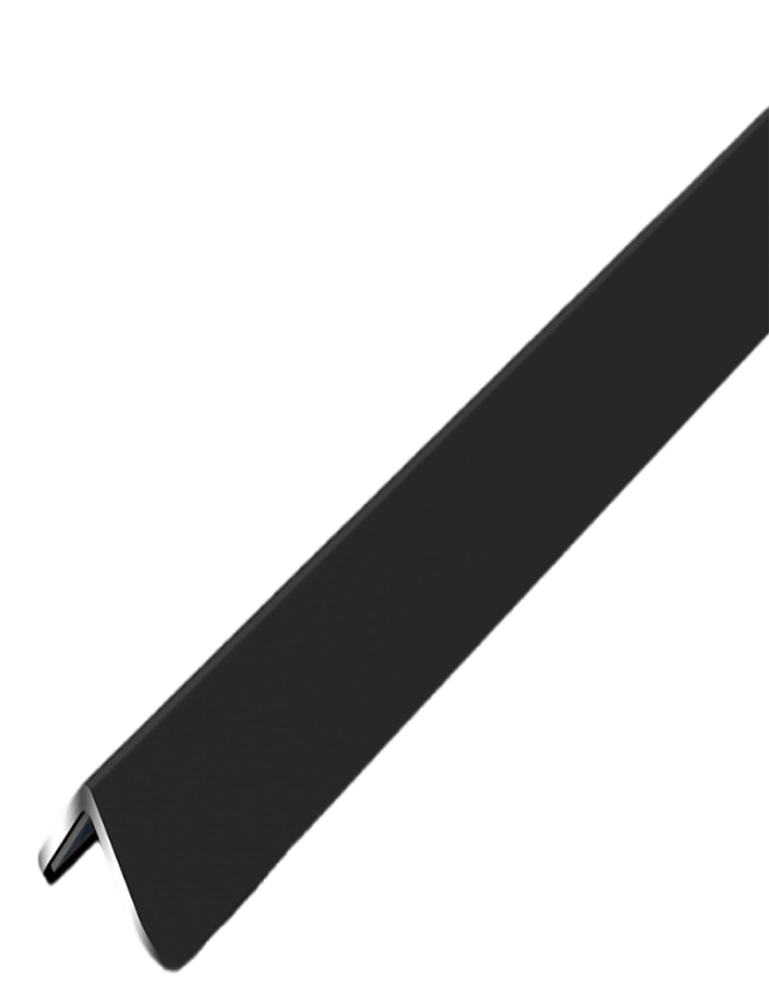 Ochraniacz narożników ze stopu aluminium - szerokość 1,5 cm, pogrubiony samoprzylepnym podkładem do ścian, mebli i schodów(Black,80cm)