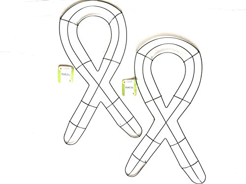 Floral Garden Ribbon Metal Wreath Form Set of 2