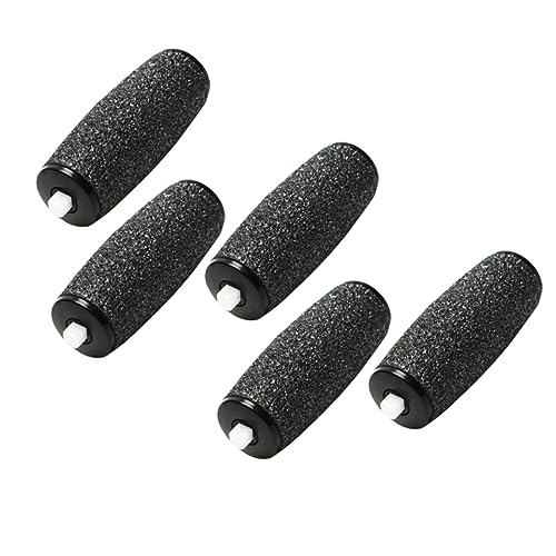 NIYANGLE 12PCS Extra Coarse Roller Replacement Heads for Electronic Foot File Remover Blue Black for Smooth Feet Care