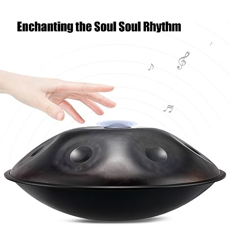 Handpan Drum Steel 22 pulgadas 10 notas D menor negro miniatura 2