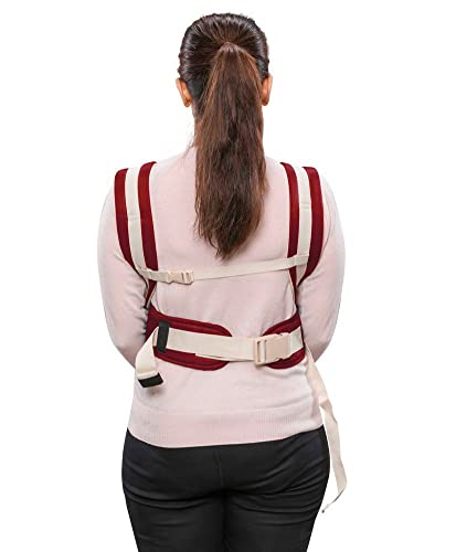 Image of Elementary Elegant Baby Carrier with 4 Carry Positions, Baby Carrier for 4 to 24 Months Baby, Adjustable New-Born to Toddler Carrier with Cushioned Leg Support, Max Weight Upto 15 kgs (Red)