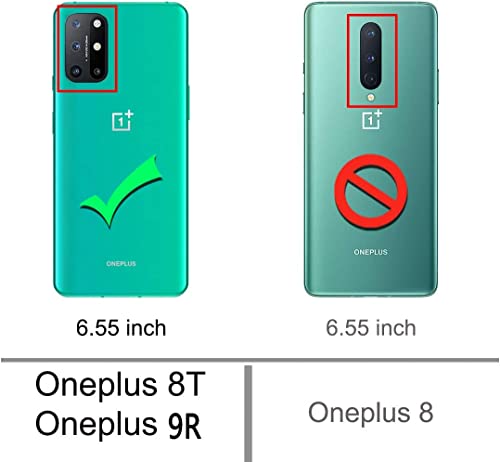Image of NISHTECH for OnePlus 8T / OnePlus 9R Premium Transparent Hybrid Soft Slim Dust Proof Back Case Cover Silicone with Camera Protection