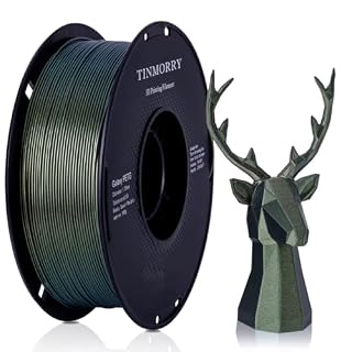 TINMORRY Galaxy PETGフィラメント1.75mm、1kg、ギャラクシーグリーンゴールド。