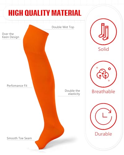 Image of Panitay 2 Pairs Over The Knee Baseball Socks High Football Softball Socks Sport Extra Long for Boys Girls Youth Women Men