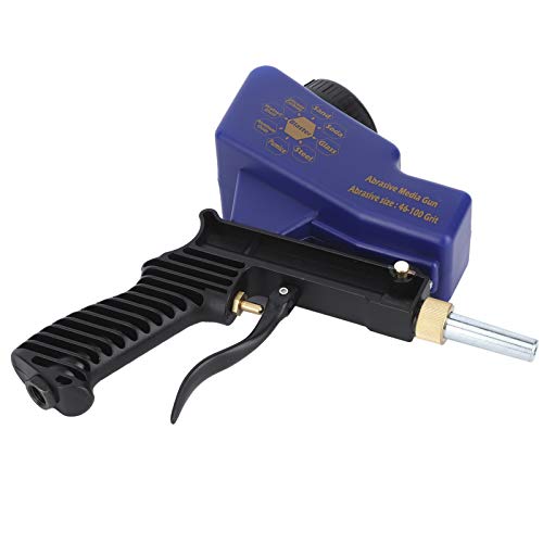 Pistola de jato de areia para carro, portátil, durável, de fácil carregamento, ajustável, gravitacio