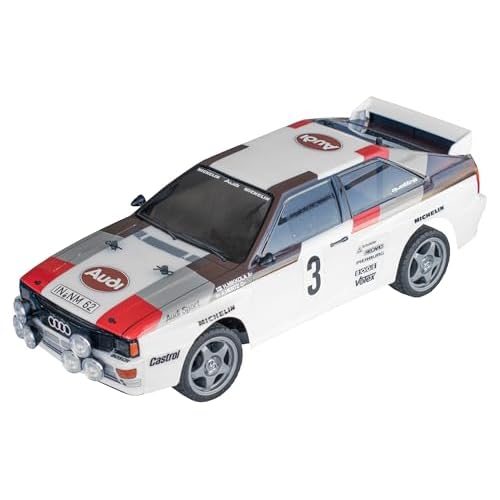 TAMIYA TAM58667 Audi 300058667-1:10 RC Quattro Rally A2 (TT-02), ferngesteuertes Auto/Fahrzeug, Modellbau, Bausatz, Hobby, Zusammenbauen, weiß