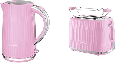 Russell Hobbs Eden Pink Raspberry Breakfast Set: Kettle 27362-70 + Toaster 27372-56