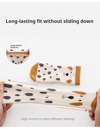 Baby Toddler Non-Skid Crew Socks, Girl Boy Non Slip Socks, Newborn Infant First Walking Floor Socks, 10 Packs4