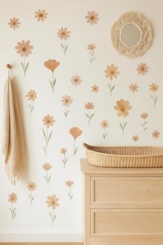 Vinilo decorativo Boho floral para pared 16x16 pulg
