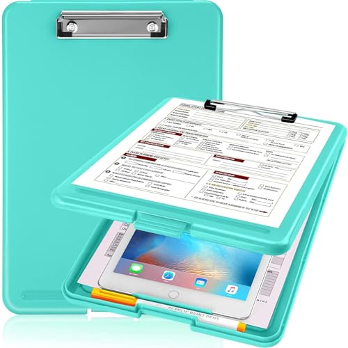 Image of oddpod Praise A4 Clip Pad /Clipboard with Storage Case for Paper and Document Storage 83002 (Aqua)
