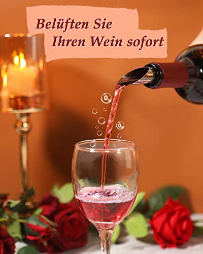 Foto von Rovtop Elektrischer Korkenzieher Wein, 5-in-1 USB Wiederaufladbarer Weinöffner Elektrisch Weinflaschenöffner mit Folienschneider, Stöpsel, Weinausgießer Geschenk for Weihnachten, Flaschenöffner Set