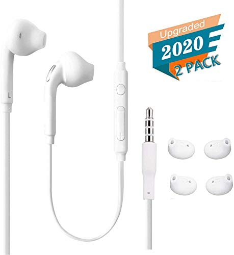 OJBY Headphones/Earphones/Earbuds, (2 Pack) 3.5mm Aux Wired in-Ear Headphones with Mic and Remote