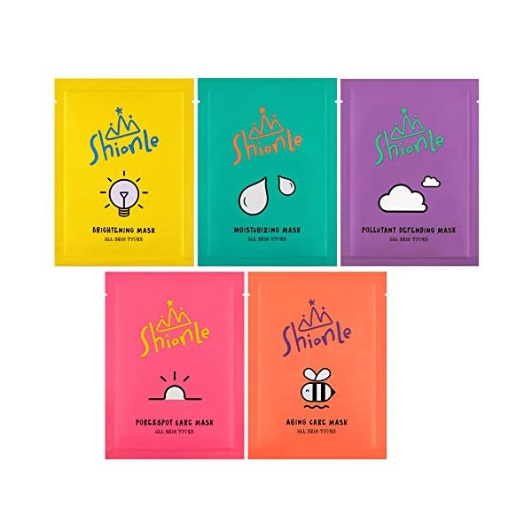ShionLe-Face-Facial-Beauty-Skin-Care-Mask-Sheets-Moisturizing-Brightening-Aging-Care-Pore-Spot-Care-Pollutant-Defending-5-Different-Sheets-5-Nutritional-Skin-Care ShionLe Face Facial Beauty Skin Care Mask Sheets | Moisturizing | Brightening | Aging Care | Pore & Spot Care | Pollutant Defending | 5 Different Sheets | 5 Nutritional Skin Care (COMBO)