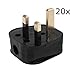 Produktbild Maclean MCE193 UK Netzstecker 3 Pin 13A 230V Adapterbuchse Stecker (20 Stück)