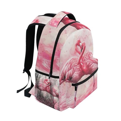 YETTASBIN Flamingo Backpack for Men Women, Waterproof High/Middle School Bookbag Lightweight Laptop Travel Daypack with Multiple Pockets for Teens Boys Girls2