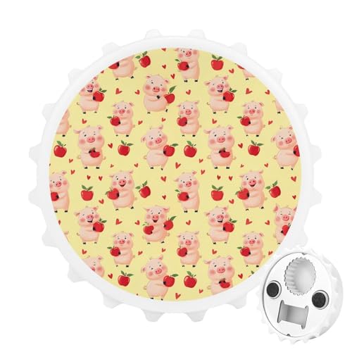 Divertente apribottiglie magnetico a forma di maialini, adesivo divertente per frigorifero, decorazione bianca Divertente apribottiglie magnetico a forma di maialini, adesivo divertente per frigorifero, decorazione bianca