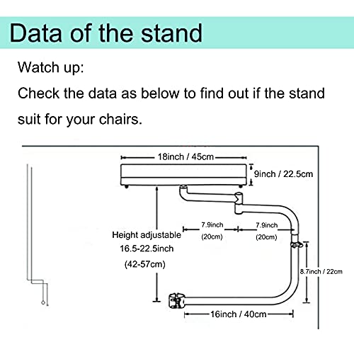 Noble Createaprototype Ergonomic Keyboard Laptop Mouse Stand, Foldable Portable Computer Stand & 360° Adjustable Armrest Wrist Rest, for Workstation/Video Gaming