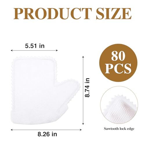 Image of 80Pieces White Microfiber Dusting Gloves Dust Wipes, Feather Dusters, Grabs and Locks in Dust Cleaning Gloves for Cleaning Shoe Bag Glasses Car Electronic Device