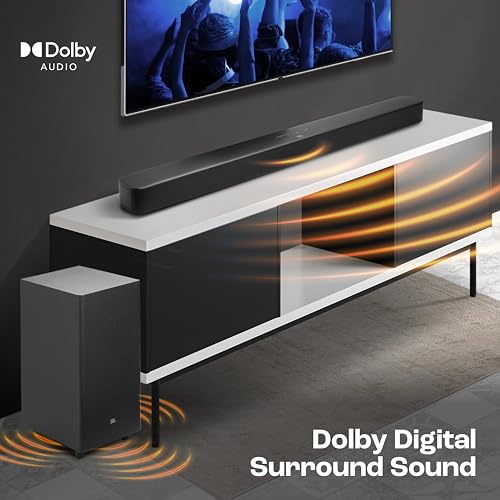 Image of JBL Bar 2.1 Essential (440W) Soundbar with Dolby Digital & Powerful Bass, Wireless Subwoofer, HDMI ARC, Bluetooth Streaming, Optical Input