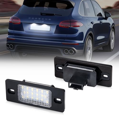 POPMOTORZ LED Éclairage de Plaque D'immatriculation pour VW GOLF5 Variant Passat 3bg Tiguan Touareg Porsche Cayenne 1 Skoda Fabia 1 A-udi TT TTS, 2 Pièces