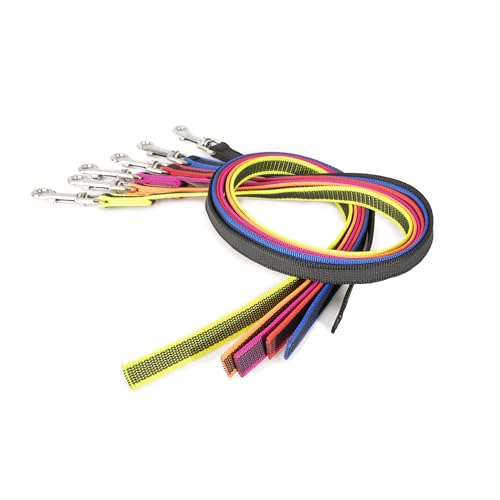 IDC Color & Gray gumierte Leine, 14 mm x 2 m ohne Schlaufe, Schwarz-Grau