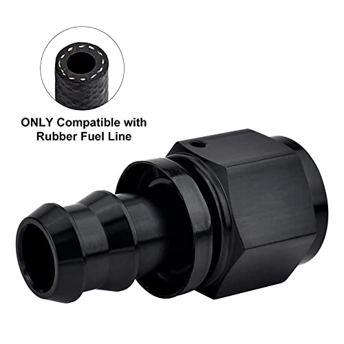 Evil Energy 10An Straight Push Lock Hose Fitting End Black #TOP3