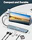 DEMKICO 8 in 1 USB-Hub, USB C Adapter mit 4 USB-Anschlüssen, SD/TF-Kartenleser, 3,5 mm Audio, USB-C-Datenanschluss, kompatibel mit MacBook Pro/Air/XPS/Tablet/Smartphones und mehr (Grau)