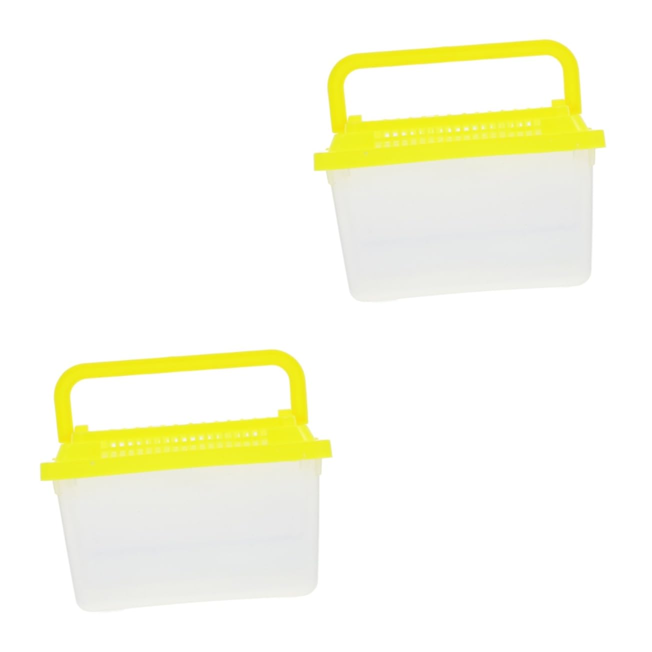 PRETYZOOM 2pcs Reptile Feeding Tank Portable Aquarium Tortoise Tank Breeding Case for Fish Use as Feeding Box for Reptile