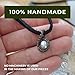 Designs by Nature Gems Handmade Men's Pearl Necklace - Antiqued Sterling Silver with 22 inch Black Leather Cord, June Birthstone, Wire Wrapping Jewelry, Wire Wrapped Pendant, Comes with a Gift Box