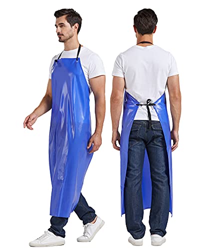 Nanxson Unisex Herren wasserdicht Schürze Damen Latzschürze PVC Arbeitesschürze fleischerschürze – Bild 3