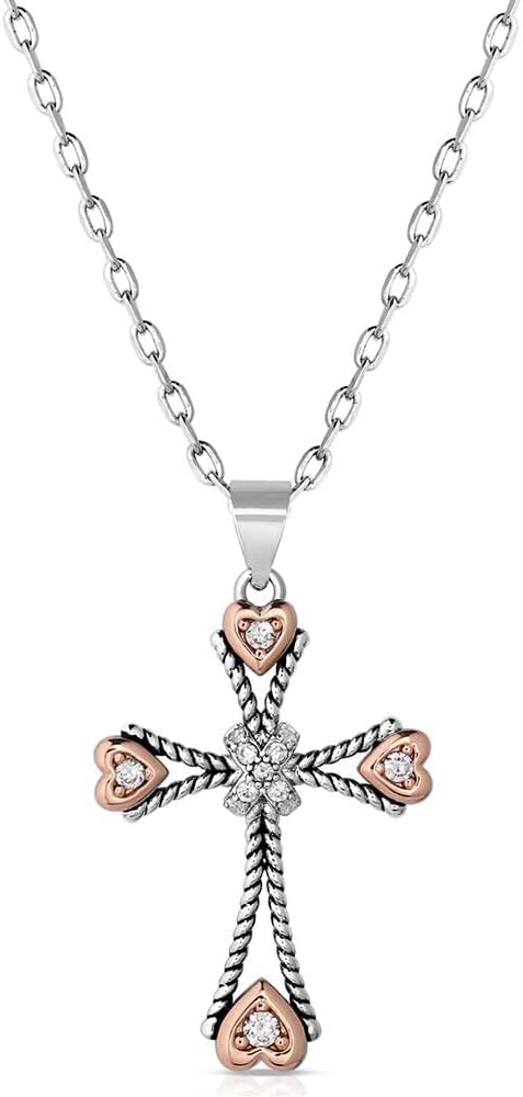 Montana Silversmiths Western Lifestyle Women's Christian Faith Cross Pendant Necklace