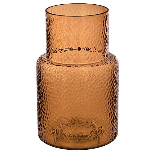 IKEA KONSTFULL - Jarrón (26 cm), color marrón