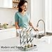PandaEar Baby Bottle Drying Rack, Vertical Space-Saving Bottle Dryer Stand for Countertop with Removable Water Tray & Pegs, Holds Bottles, Nipples, Sippy Cups & Accessories, Grey