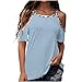 Top Size 56 Donna Estate Moda Top Leopardo Stampa Spalla Sling Allentato Comfort Manica Corta T-Shirt Camicette Donne Plus Size Donna Estate Moda, Blu, M