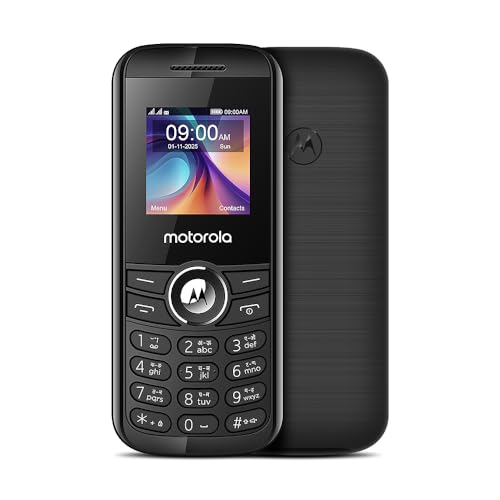 Image of Motorola All-New A100 Single Sim keypad Phone | 2 Years Replacement | Long Lasting Battery | Loud Sound | Wireless FM | (Black)