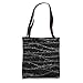 Barbed Wire Fence Abstract Pattern Black Tote Bag