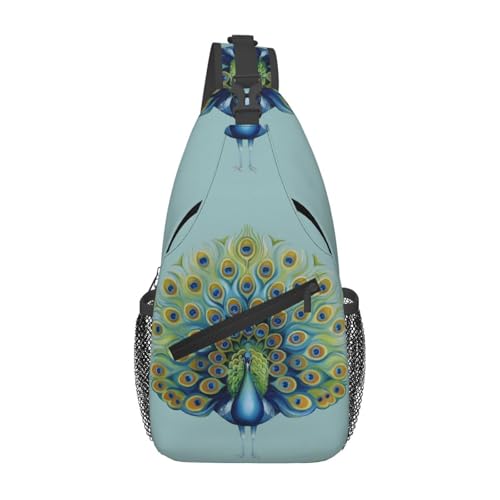 Mochila bandolera tipo sling para pecho blanca miniatura 1