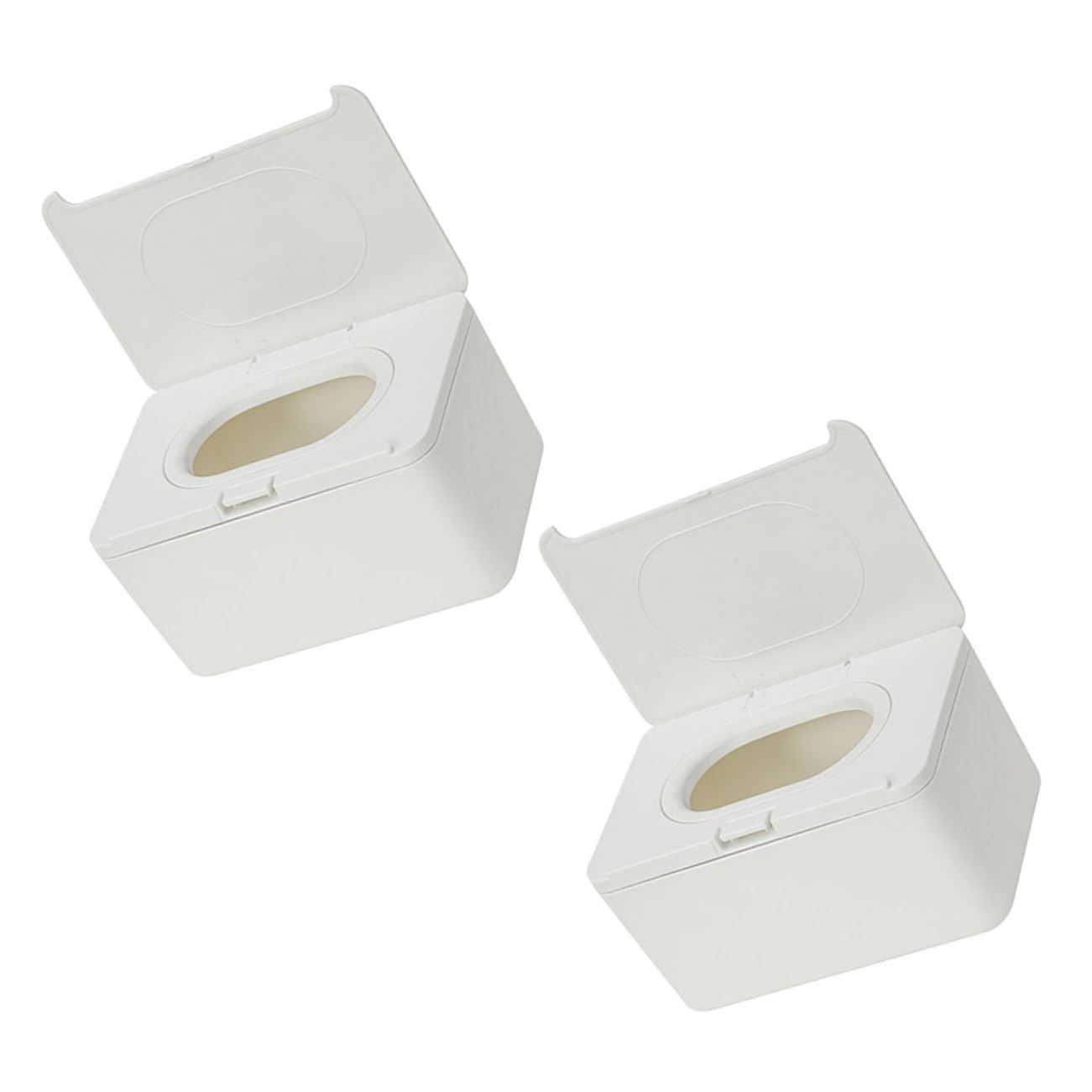 Caja Dispensadora de Toallitas Húmedas de Plástico Color Blanco 2 Piezas