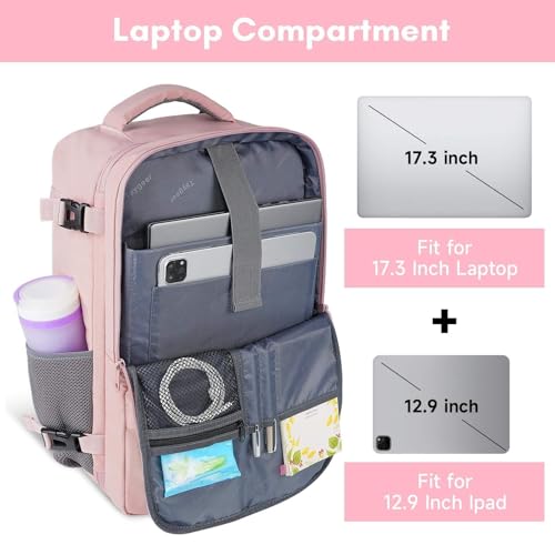 Image of Handcuffs Travel Backpack for Men & Women Water Resistant Cabin Bag with Laptop Compartment Shoe Pouch & Multiple Organiser Pockets | Carry On Luggage | Casual Daypack