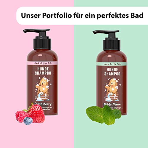 Jack & the Tub Hundeshampoo Fresh Berry 500ml – Shampoo für Hunde mit Conditioner und frischem Beeren Duft