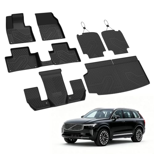 Image of LASFIT Floor Mats for Volvo XC90 2020-2026 Gas 6 Seats Only, with Cargo Mat