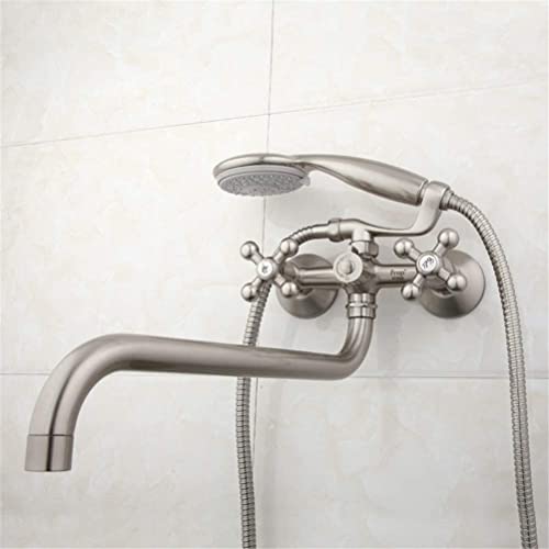 Robinet de baignoire avec douchette mural sortie 36cm - 2