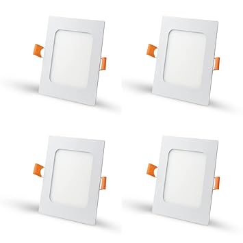 D'Mak 15 Watt Square Ceiling Panel White LED Light for POP/False Ceiling - Pack of 4