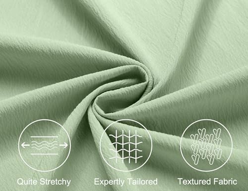 Image of DEELMO Mens Casual Button Down Shirt Summer Beach Shirts Long Sleeve Cuban Collared Tropical Textured Shirts