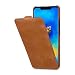 Produktbild StilGut Lederhülle für Huawei Mate 20 Pro vertikales Flip-Case, Cognac
