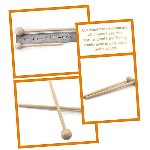 Baquetas de madera redondas para percusión 2 pares miniatura 2