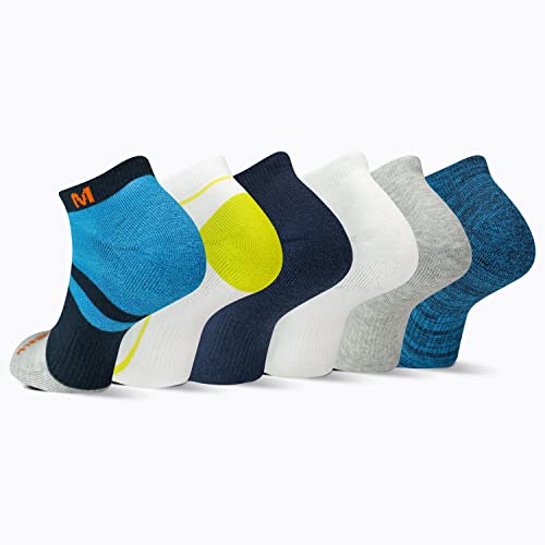 Image of Merrell Men's and Women's Wool Everyday Hiking Socks - 3 Pair Pack - Cushion Arch Support & Moisture Wicking