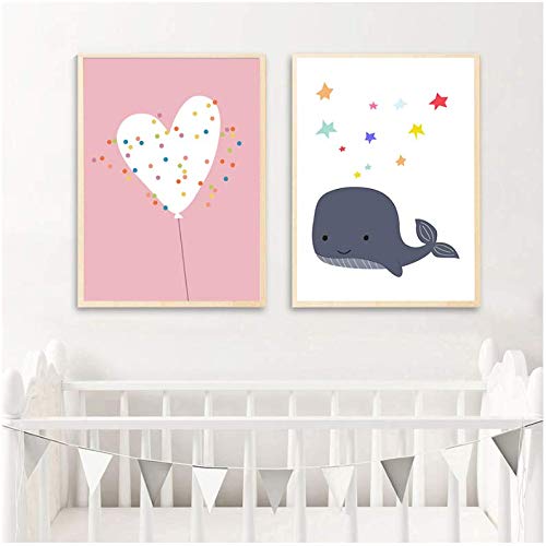 Affiche Dauphin Coeur pour égayer un mur vide et décorer une chambre d'enfant
