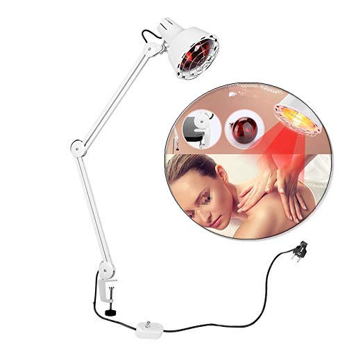 Preisvergleich Produktbild Infrarotlampe, 220V Infrarottherapie wärmelampe Infrarot Massage Lampe Zur Linderung von Körperschmerzen und Schönheit, Weiß (#1: Clip-Typ)