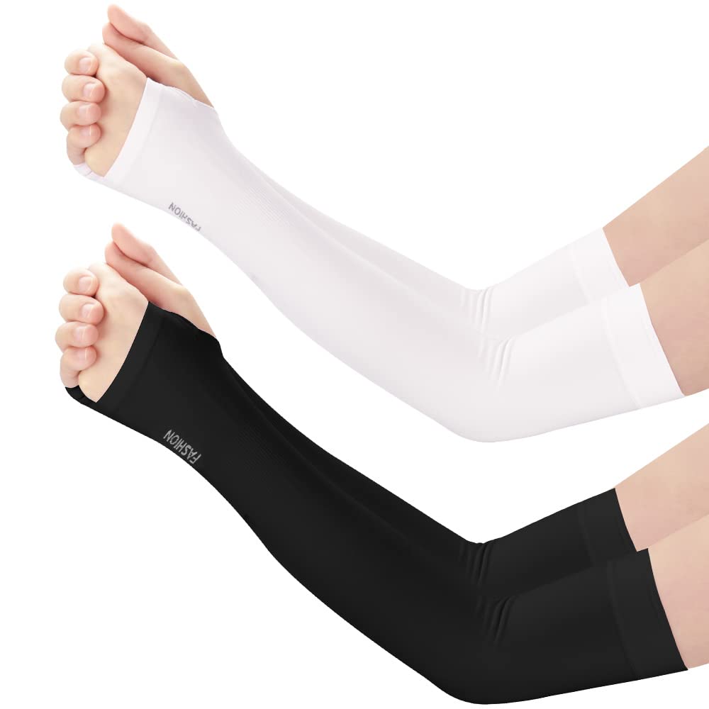LICHENGTAI Lot De 4 Paires Manchettes Anti-UV Bras - Protection Solaire Respirante Pour Sport